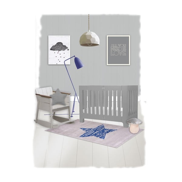 Dětský modrý koberec Nattiot Lucero, 80 x 150 cm-image-2