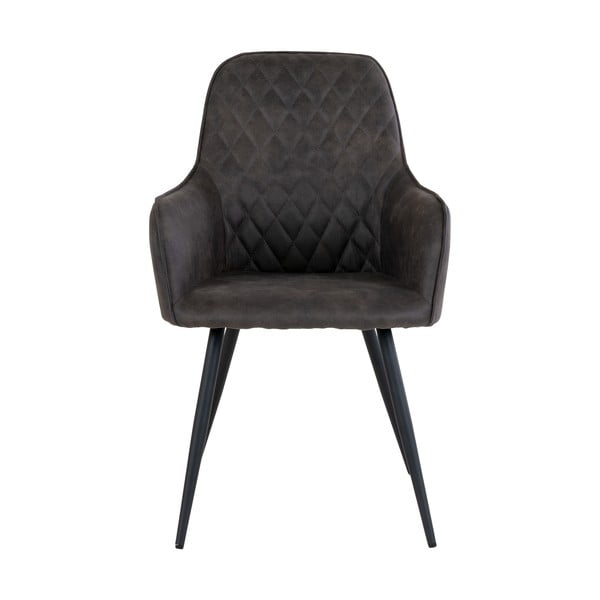 Tmavě šedá čalouněná jídelní křesla v sadě 2 ks Harbo – House Nordic-image-1