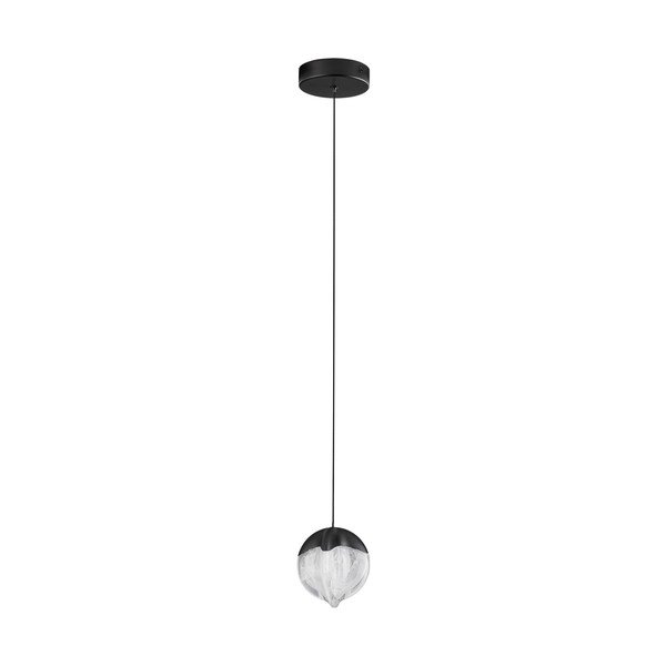 Matně černé hliníkové LED stmívatelné závěsné svítidlo se skleněným stínidlem ø 12 cm Alicia – Nova Luce