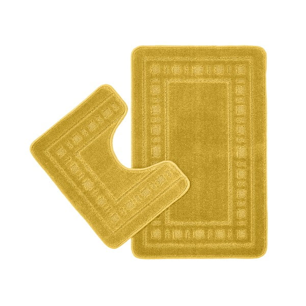 Žluté WC koupelnové předložky v sadě 2 ks 50x80 cm Armoni – Catherine Lansfield