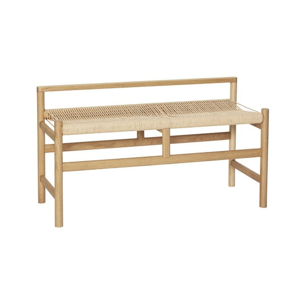 Lavice s výpletem z papírové šňůry Heritage - Hübsch