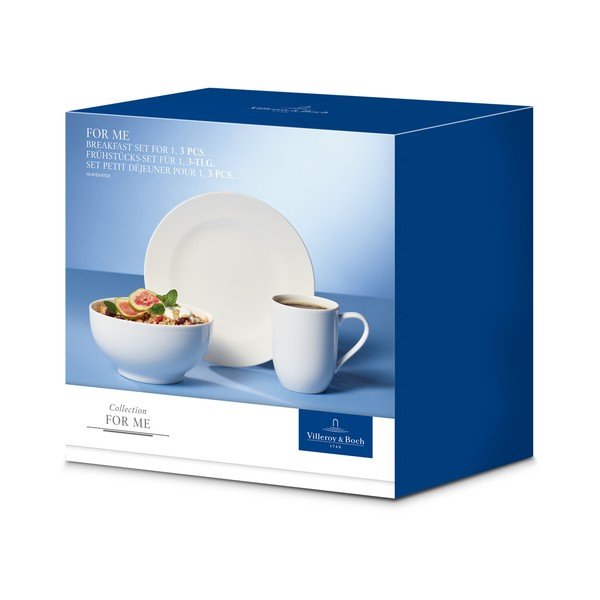 Snídaňový porcelánový set misky, talíře a hrnku Villeroy & Boch For Me-image-3