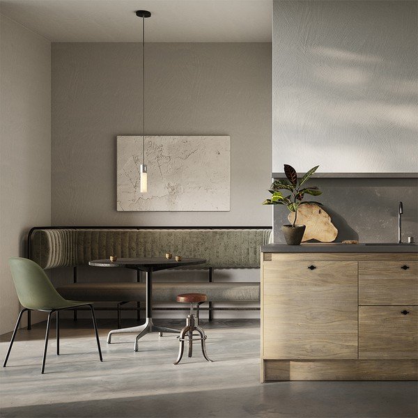 Šedé stmívatelné závěsné svítidlo ø 6 cm Basalt – tala-image-3