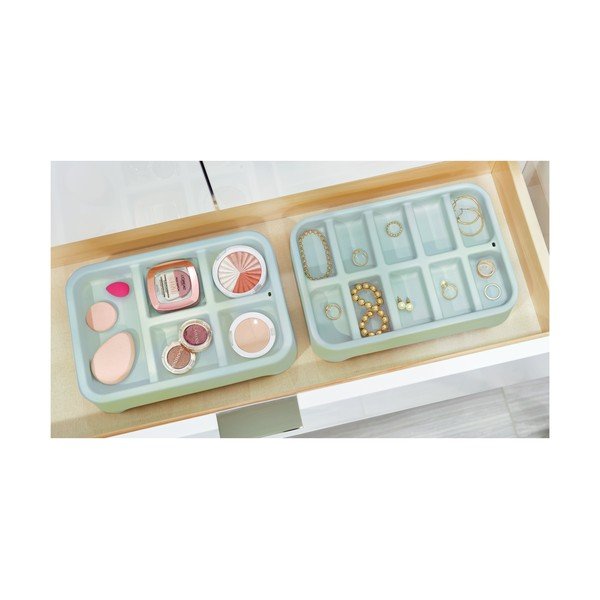 Šedý organizér na šperky iDesign Eco Bin 10, 28,12 x 19,23 cm-image-1