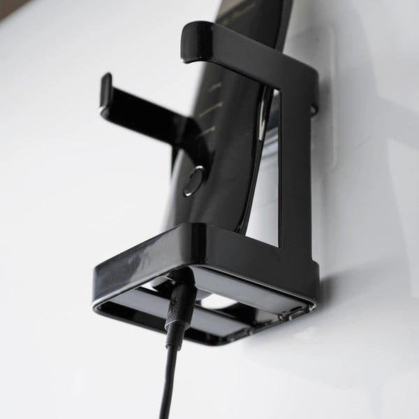 Černý kovový držák zařízení péče o pleť Film Hook – YAMAZAKI-image-2