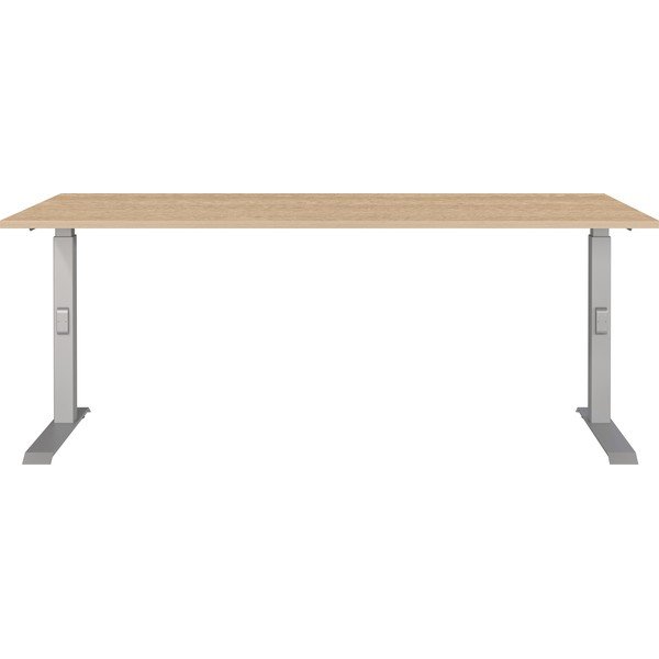 Polohovací pracovní stůl s deskou v dubovém dekoru 80x180 cm Downey – Germania-image-1