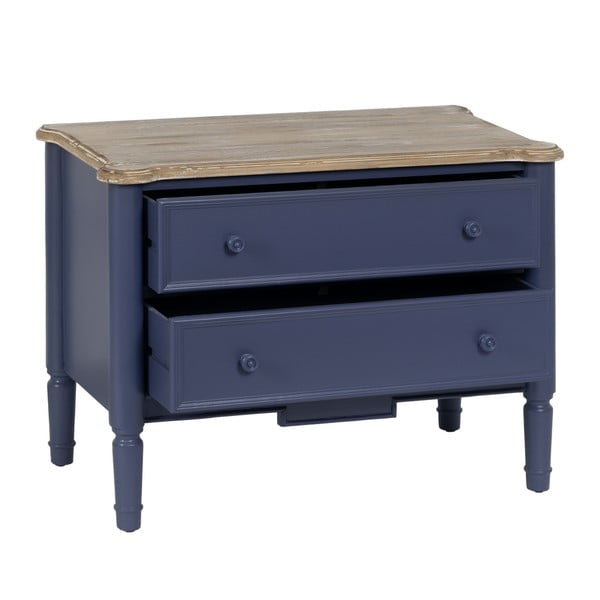 Modrá nízká komoda z jedlového dřeva 80x60 cm – Ixia-image-2