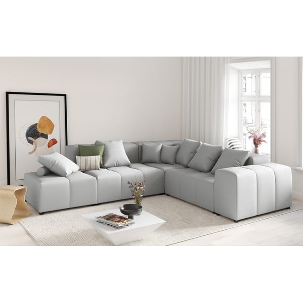 Šedý polštář k modulární pohovce Rome - Cosmopolitan Design-image-4