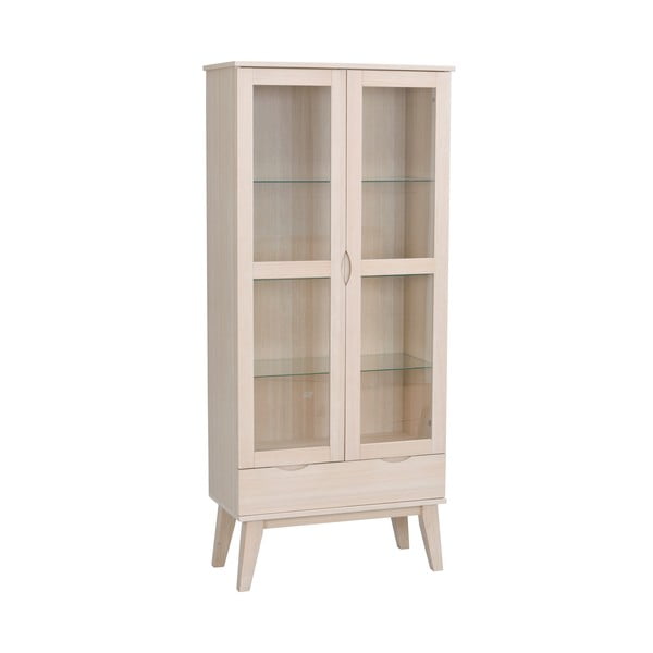 Vitrína z dubového dřeva v přírodní barvě 82x185 cm Filippa - Rowico-image-2