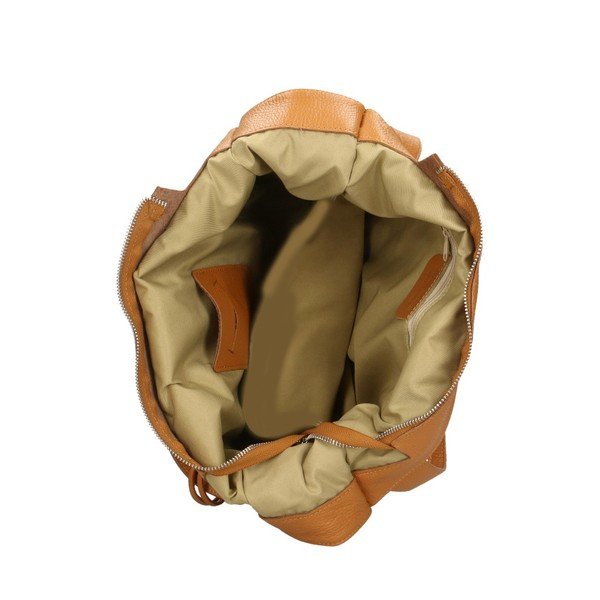Koňakově hnědá kožená kabelka Chicca Borse Crispy-image-2