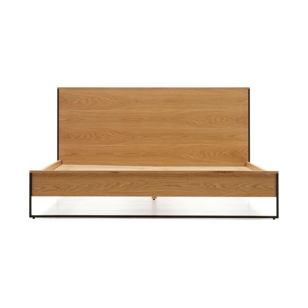 Dvoulůžková postel s roštem v přírodní barvě 160x200 cm Taiana – Kave Home-image-2