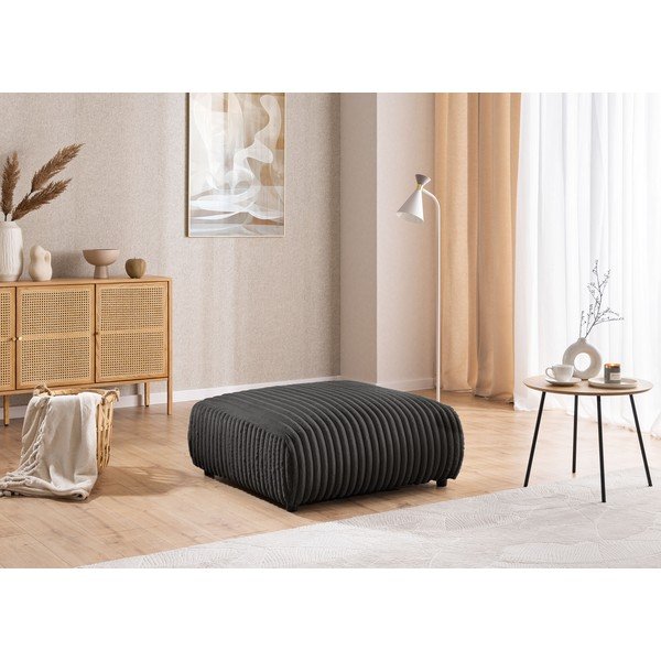 Tmavě šedá manšestrová podnožka Justin – Ropez-image-1