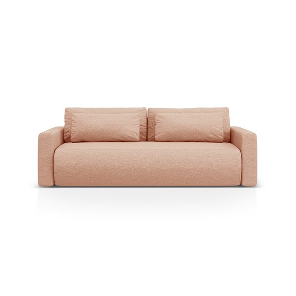 Růžová rozkládací pohovka s úložným prostorem  238 cm Belfast – Cosmopolitan Design