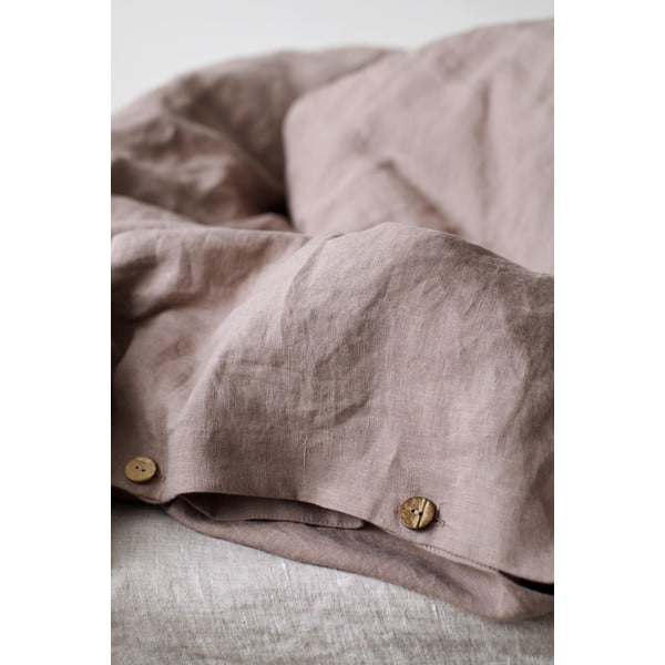 Starofialový lněný povlak na peřinu Linen Tales, 200 x 220 cm-image-1