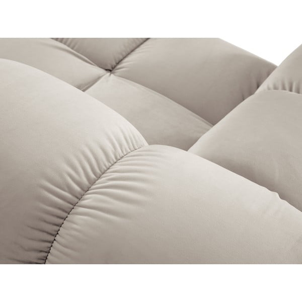 Béžová sametová modulární rohová pohovka (variabilní roh) Bellis – Micadoni -image-1