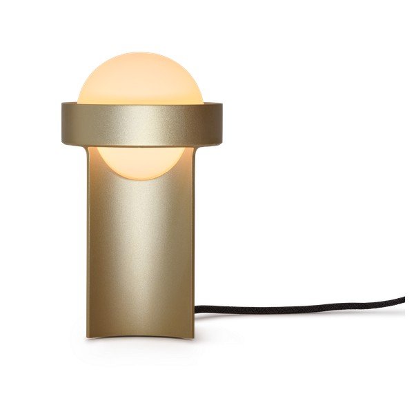 Stmívatelná stolní lampa ve zlaté barvě se skleněným stínidlem (výška 22 cm) Loop – tala