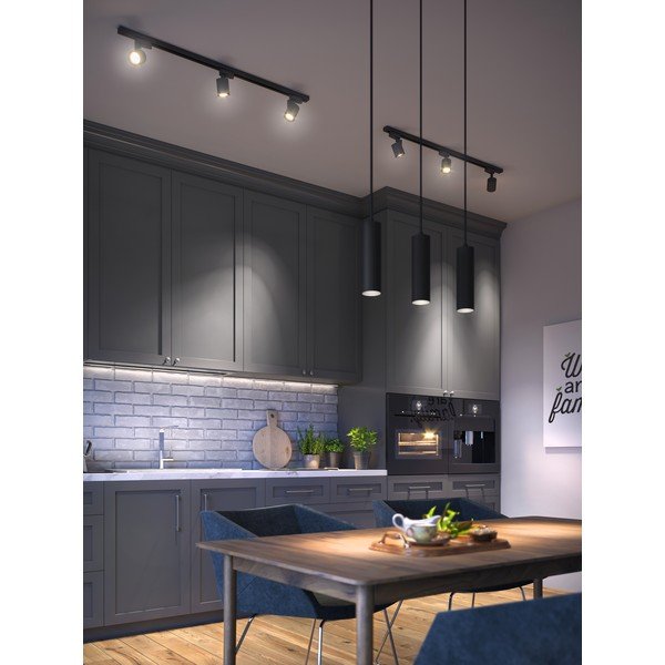 Černé závěsné svítidlo s kovovým stínidlem Tresos II – GTV-image-1