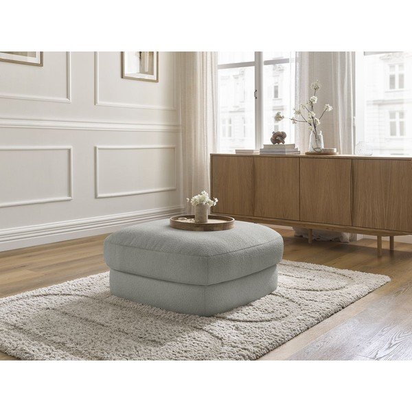 Světle šedá podnožka z textilie bouclé Leonore – Bobochic Paris-image-3