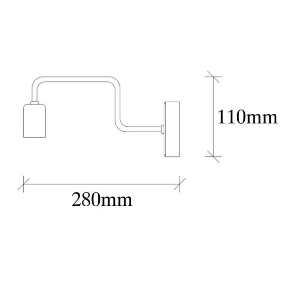 Černé kovové nástěnné svítidlo Opviq lights Isidora-image-3