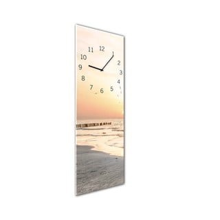 Nástěnné hodiny Styler Glassclock Beach, 20 x 60 cm