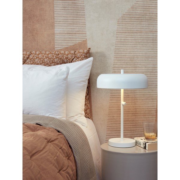 Bílá stolní lampa s kovovým stínidlem (výška 45 cm) Porto L – it's about RoMi-image-1