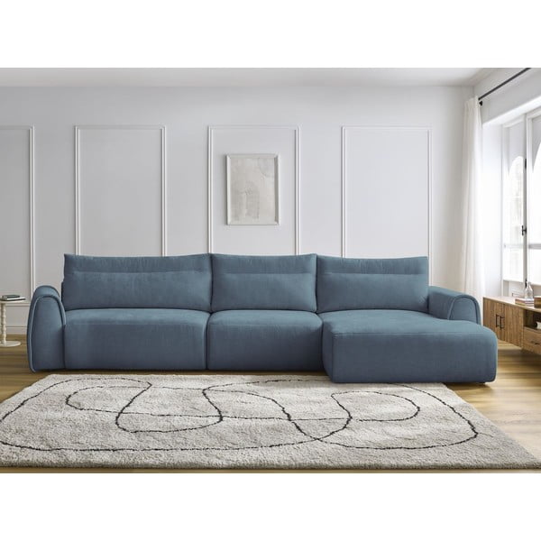 Modrá rohová pohovka Aden – Bobochic Paris-image-1