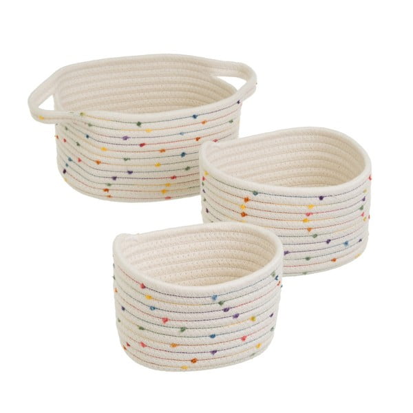 Látkové košíky v sadě 3 ks 30x18x14 cm – Casa Selección