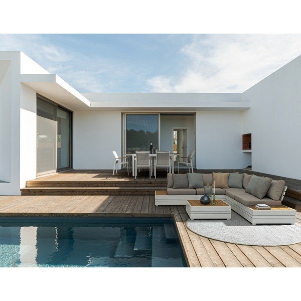 Hliníkový zahradní jídelní stůl 90x140 cm Elias   – Bizzotto-image-4