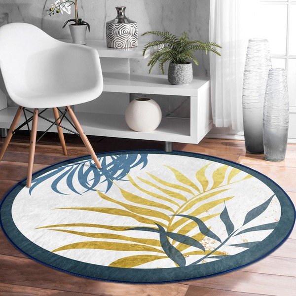 Pratelný kulatý koberec vhodný pro robotické vysavače ø 120 cm Comfort – Mila Home-image-3