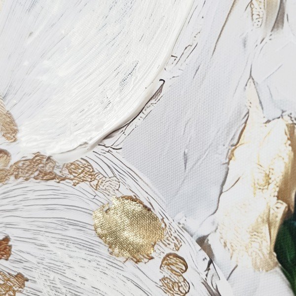 Obraz s ručně malovanými prvky na plátně 70x100 cm Petal Glow – Styler-image-4