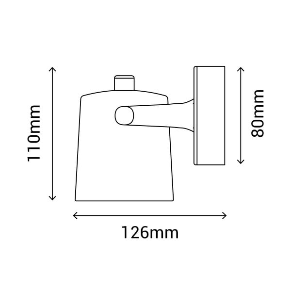 Černé nástěnné svítidlo SULION Ibai, výška 11 cm-image-3