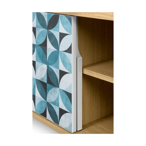 Malý TV stolek z dubového dřeva s kovovýma nohama TemaHome Dann Morocco-image-4