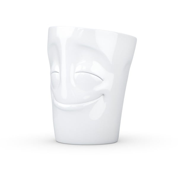 Bílý spokojený porcelánový hrnek s ouškem 58products, objem 350 ml-image-3