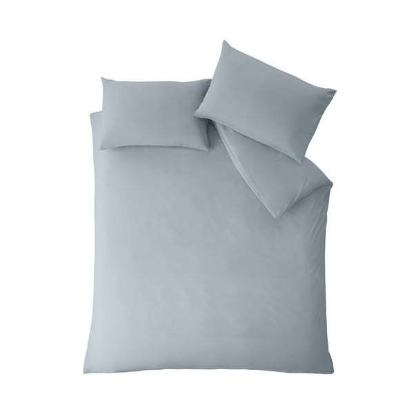 Šedomodré povlečení na dvoulůžko/prodloužené 230x220 cm So Soft Non-Iron – Catherine Lansfield