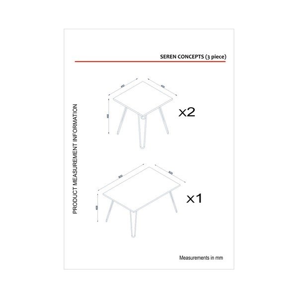 Sada 3 bílých konferenčních stolků Seren-image-1