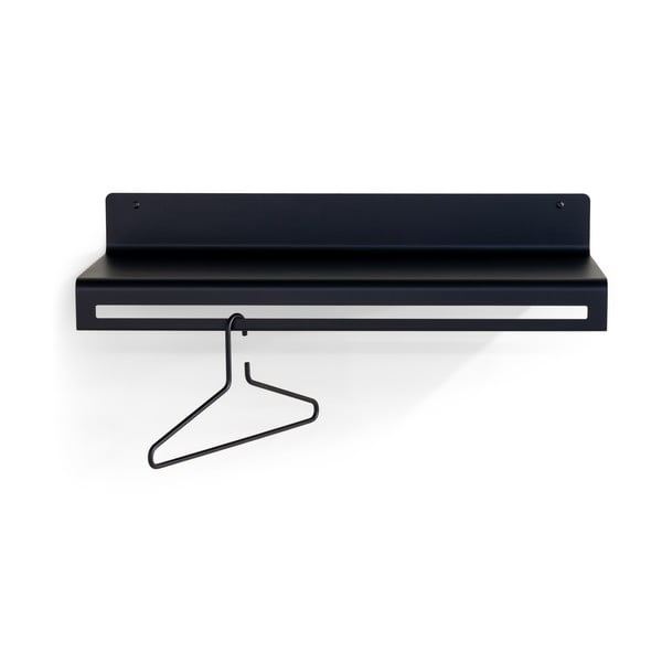 Černý kovový nástěnný věšák s poličkou 78 cm Sway – Spinder Design-image-4