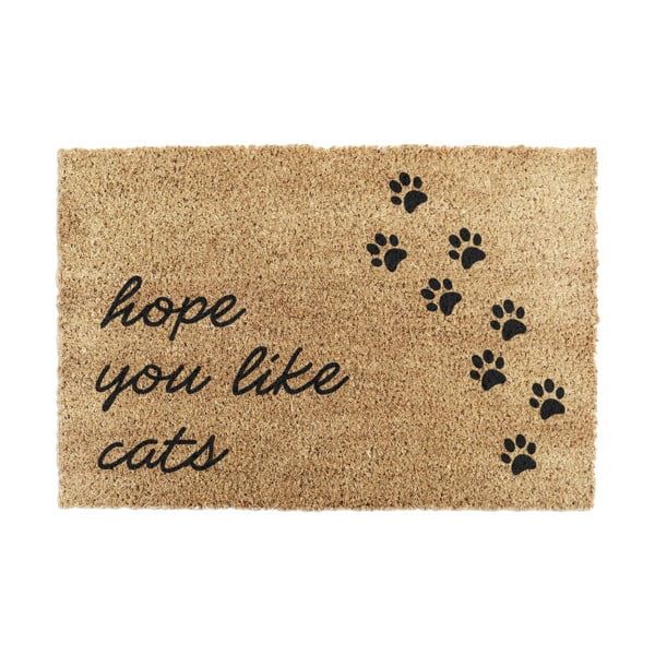 Rohožka z kokosového vlákna 40x60 cm Hope You Like Cats – Artsy Doormats
