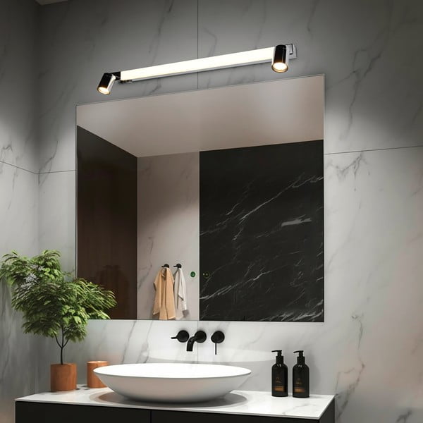 LED nástěnné svítidlo v leskle stříbrné barvě Enrico – Trio-image-1