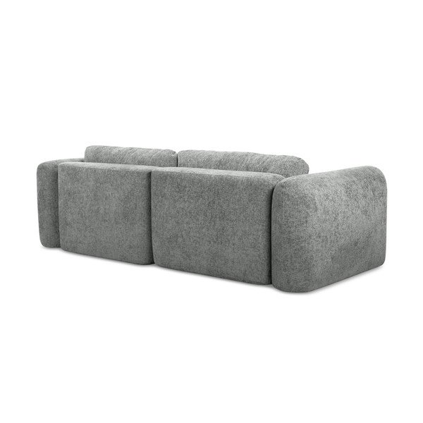 Šedá žinylková rozkládací/s úložným prostorem rohová pohovka (levý roh/s lenoškou) Mele – Makamii-image-3