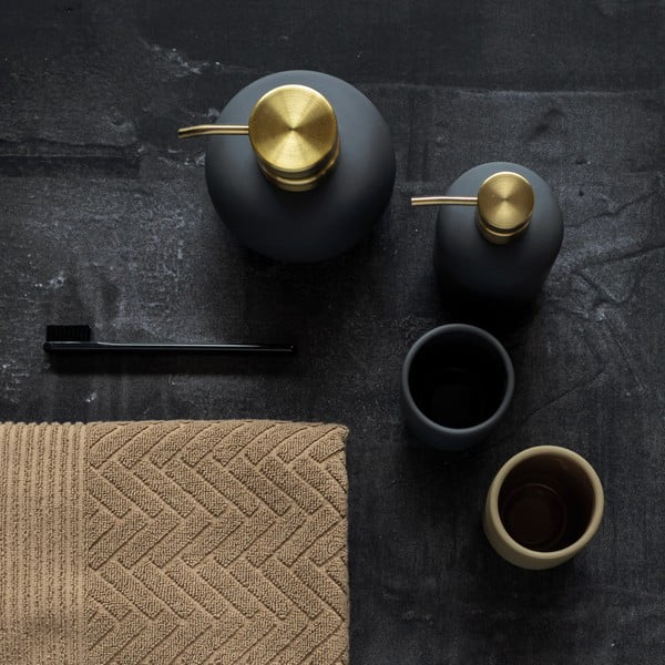 Antracitový keramický kelímek na zubní kartáčky Lotus – Mette Ditmer Denmark-image-3