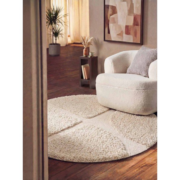 Krémový ručně tkaný kulatý koberec ø 160 cm Lambeth Jasper – Ted Baker-image-1