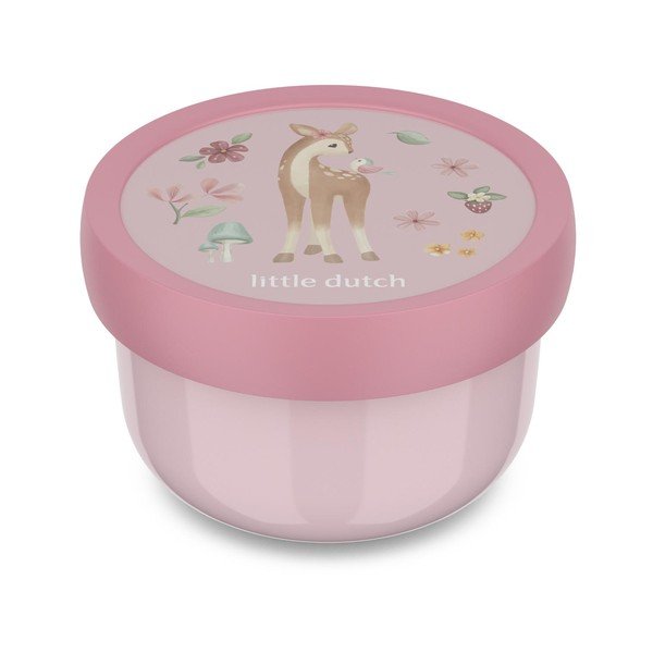 Světle růžový plastový dětský svačinový box Fairy Garden by Little Dutch – Mepal