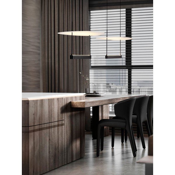 Bílé/matně černé hliníkové LED stmívatelné závěsné svítidlo ø 40 cm Diona – Nova Luce-image-1