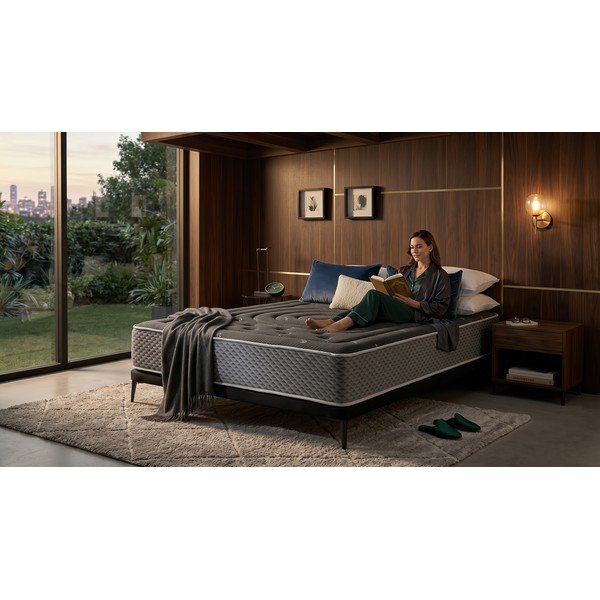 Středně tvrdá/extra tvrdá pěnová oboustranná matrace 180x200 cm Premium Black Multizone – Moonia-image-1