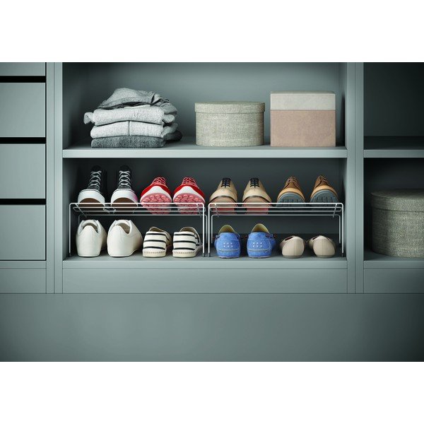 Sada 2 bílých botníků z nerezové oceli Metaltex Cipok-image-2