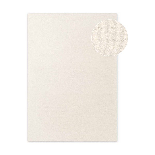 Krémový ručně tkaný vlněný koberec 160x230 cm Puristic Knots – Elle Decoration