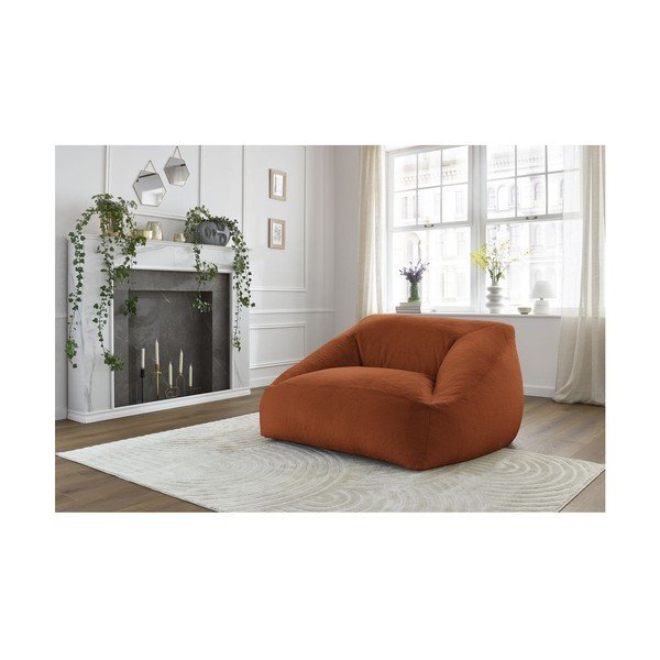 Oranžový sedací vak z umělé kožešiny Lilibet – Bobochic Paris-image-1