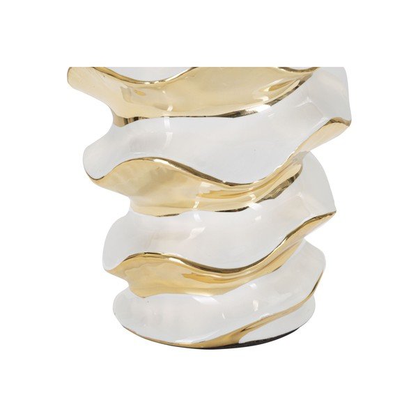 Bílá/ve zlaté barvě keramická stolní lampa s textilním stínidlem (výška 53 cm) Glam Space – Mauro Ferretti-image-4