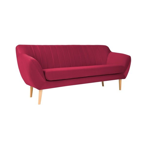 Tmavě růžová sametová pohovka Mazzini Sofas Sardaigne, 188 cm-image-1