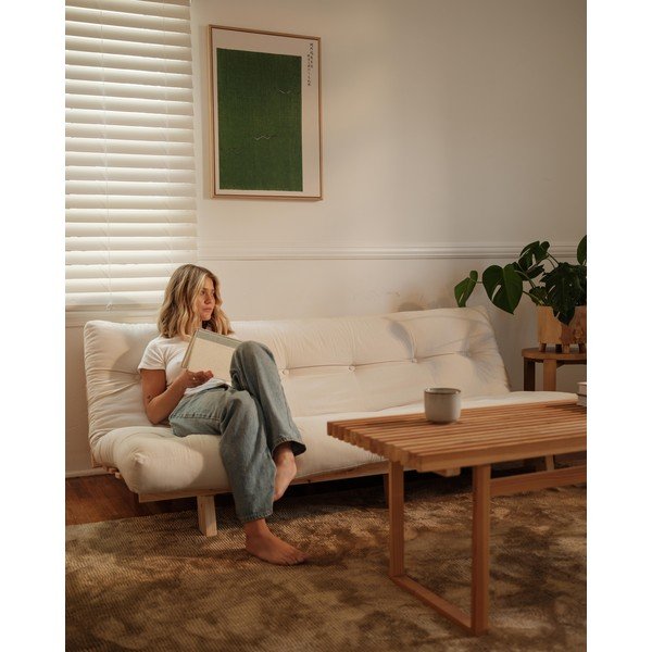 Šedobéžová lněná pohovka 200 cm Lean – Karup Design-image-1